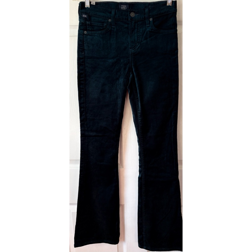 Citizens Of Humanity Emmanuelle Slim Boot Cut Blue Velvet Jeans Size 26